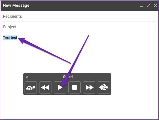 Play button and selection email