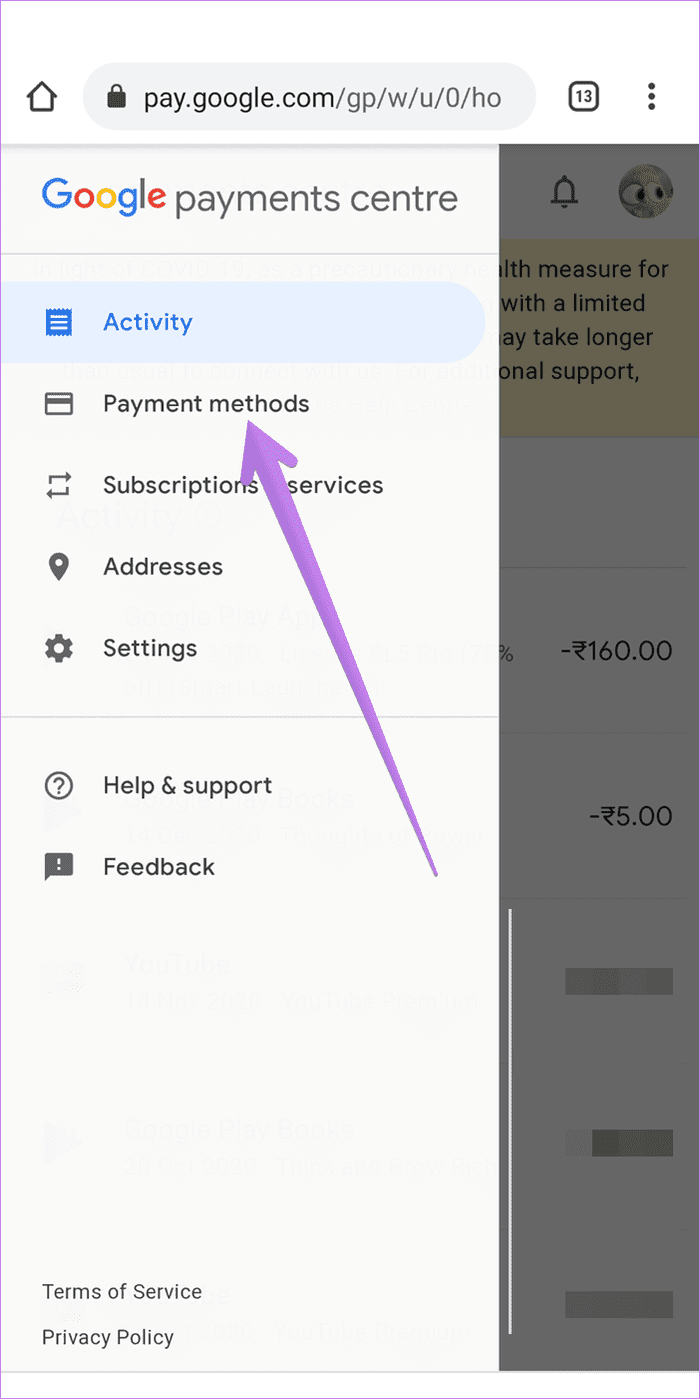 Play store cannot change country 14