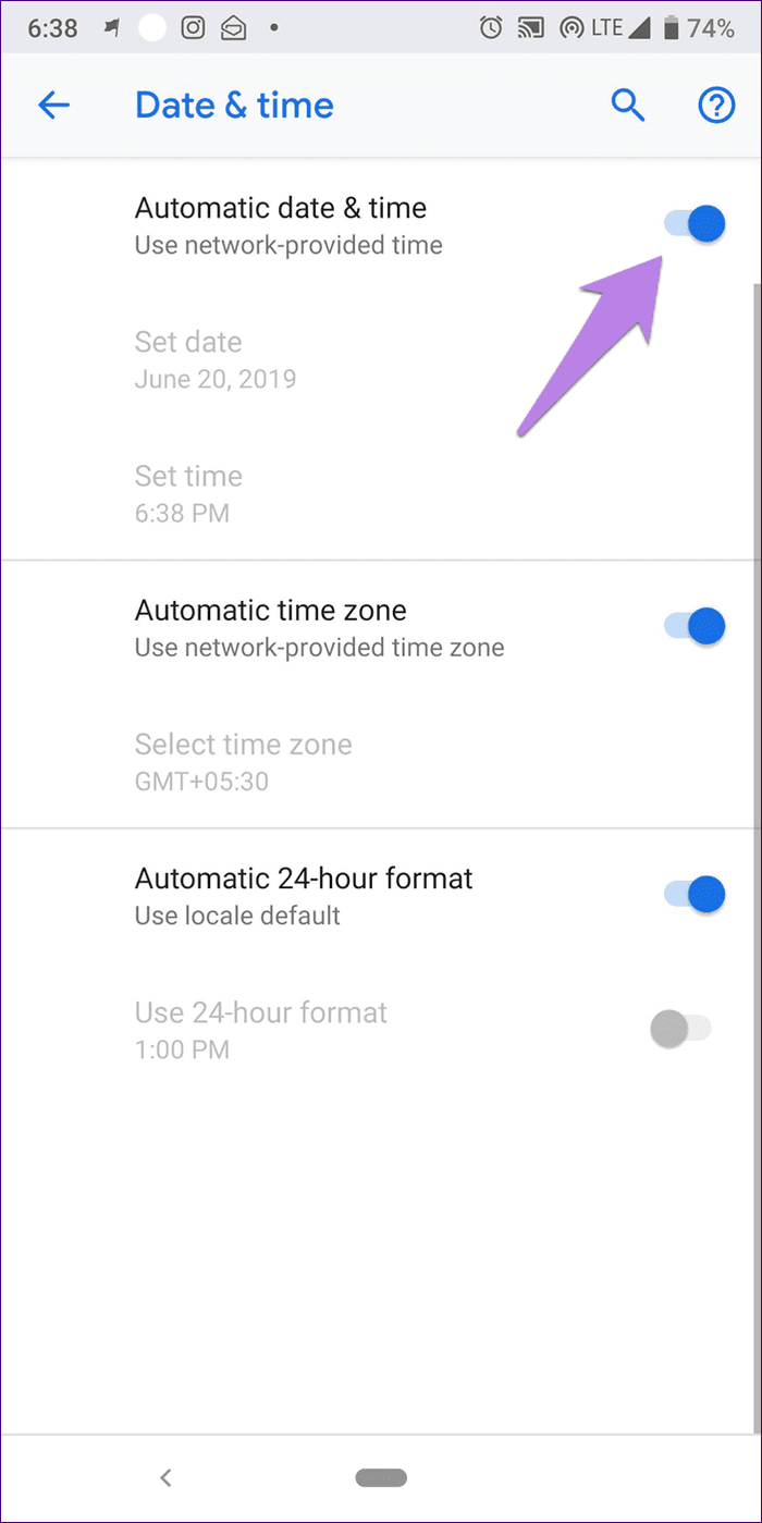 Play store showing error checking for update 12