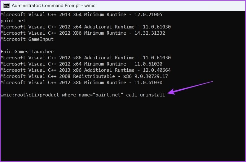 product where name in CMD