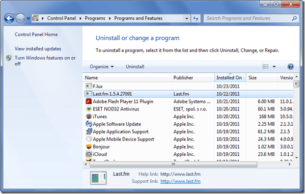 Program Features