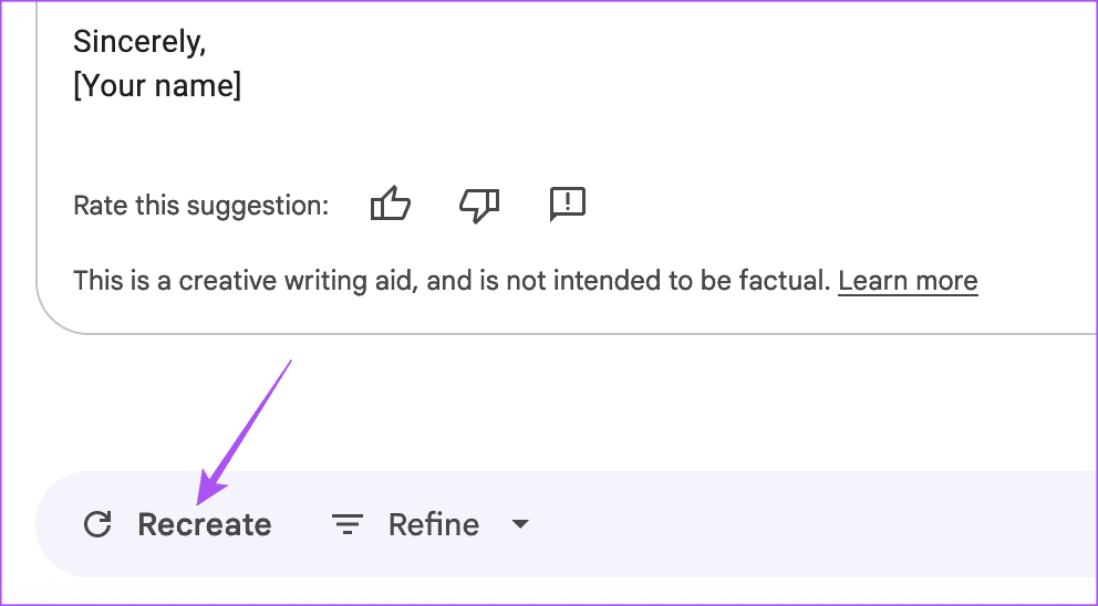 recreate help me write gmail