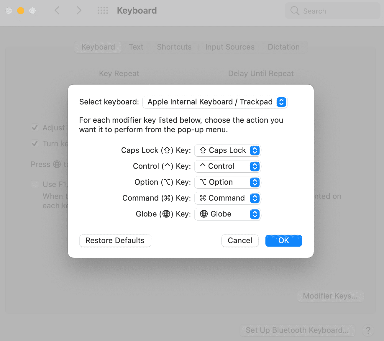 Remap keys