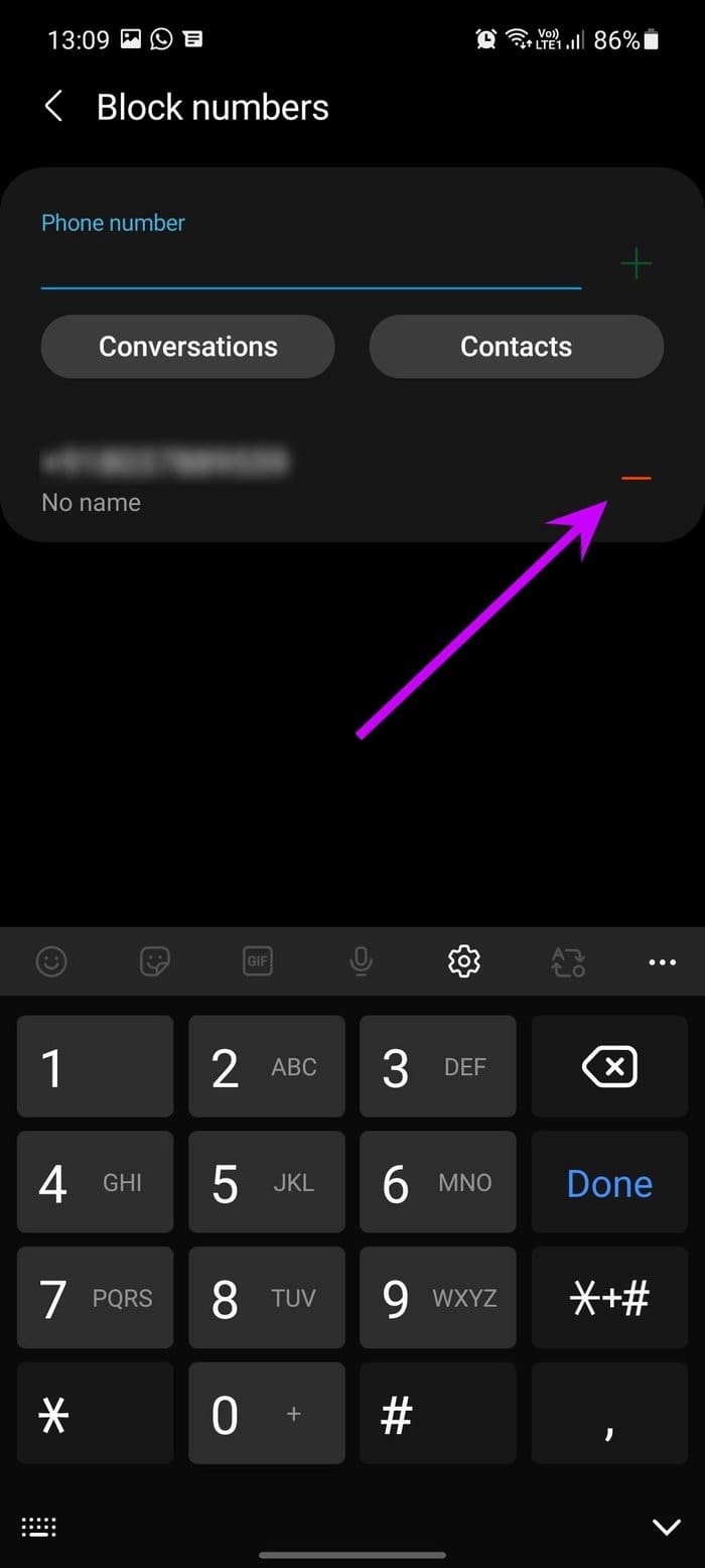 Remove blocked contacts