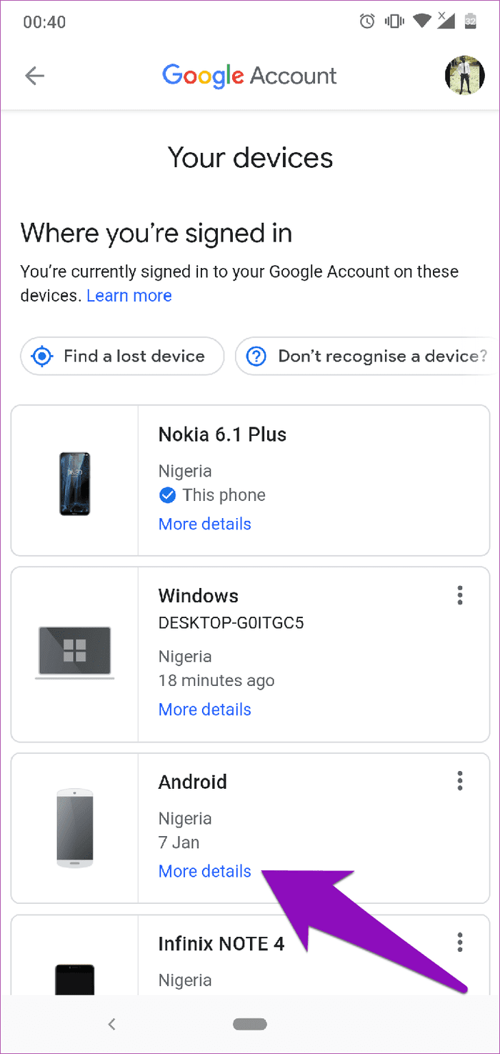 Remove Old Phone Google Account 11