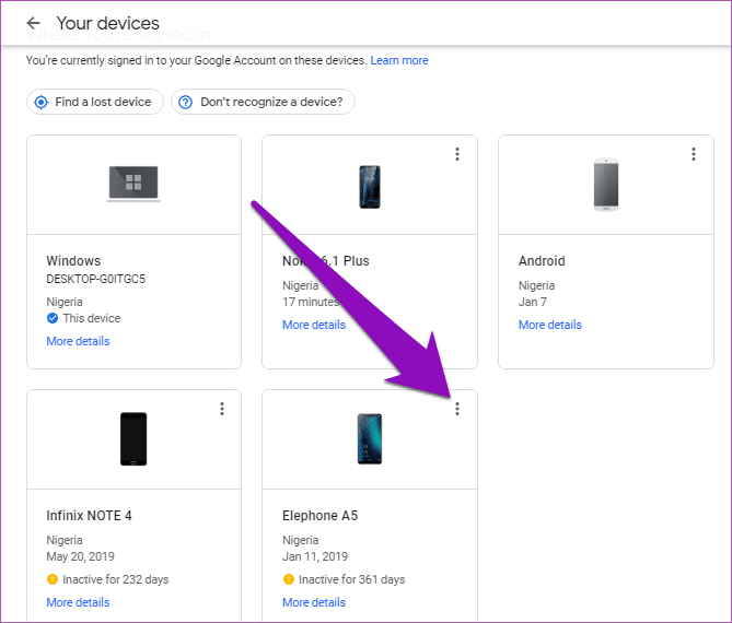 Remove Old Phone Google Account 3
