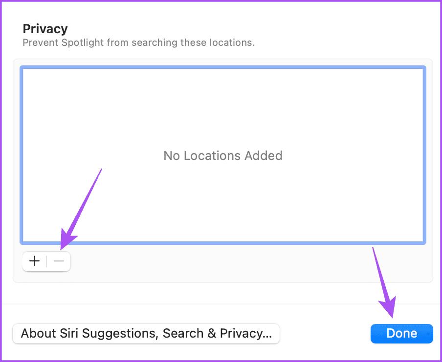 remove spotlight privacy for outlook account mac