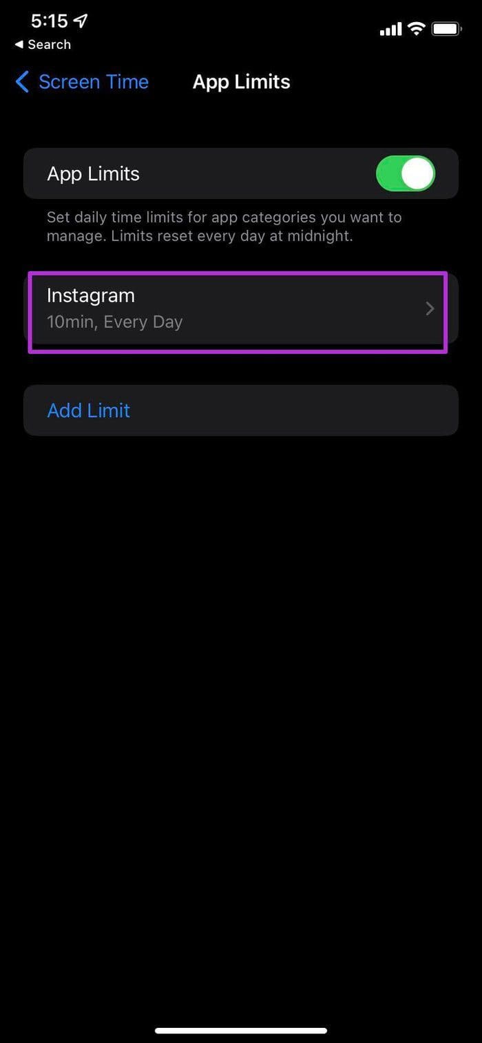 Remove time limit