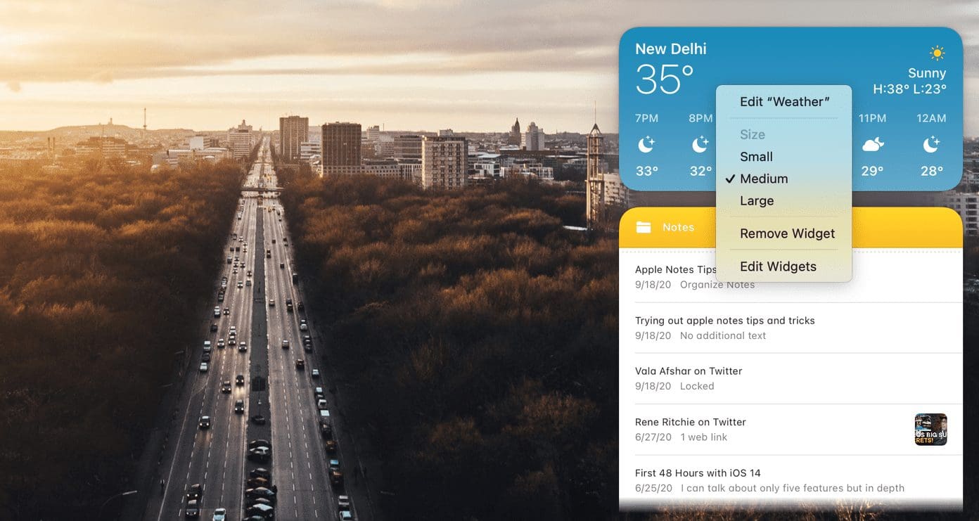 Remove widget on mac