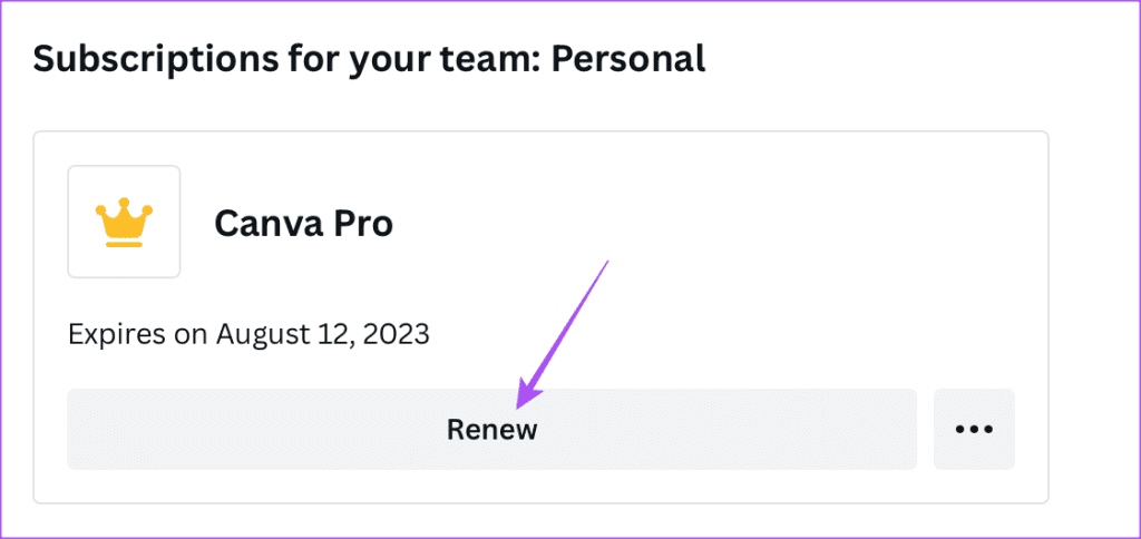 renew canva pro subscription canva web page