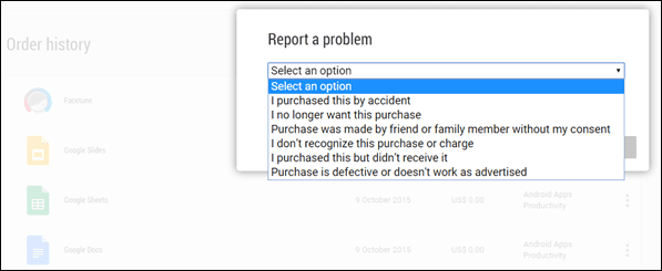 Report Problem