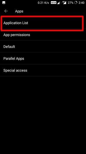 Reset App Preferences Android 10