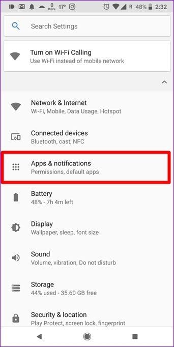 Reset App Preferences Android 1