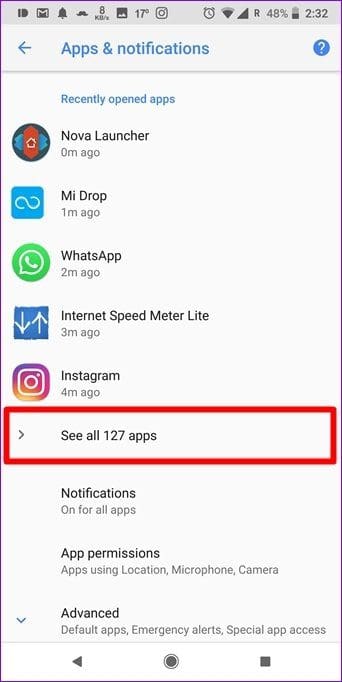 Reset App Preferences Android 2