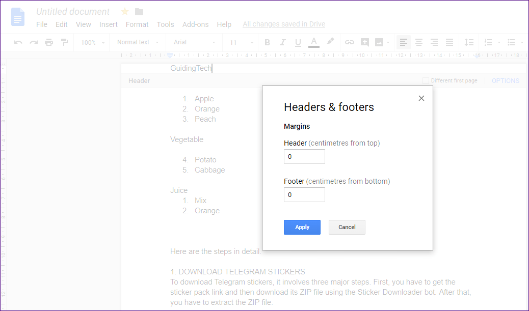 Reset Google Docs Settings 18