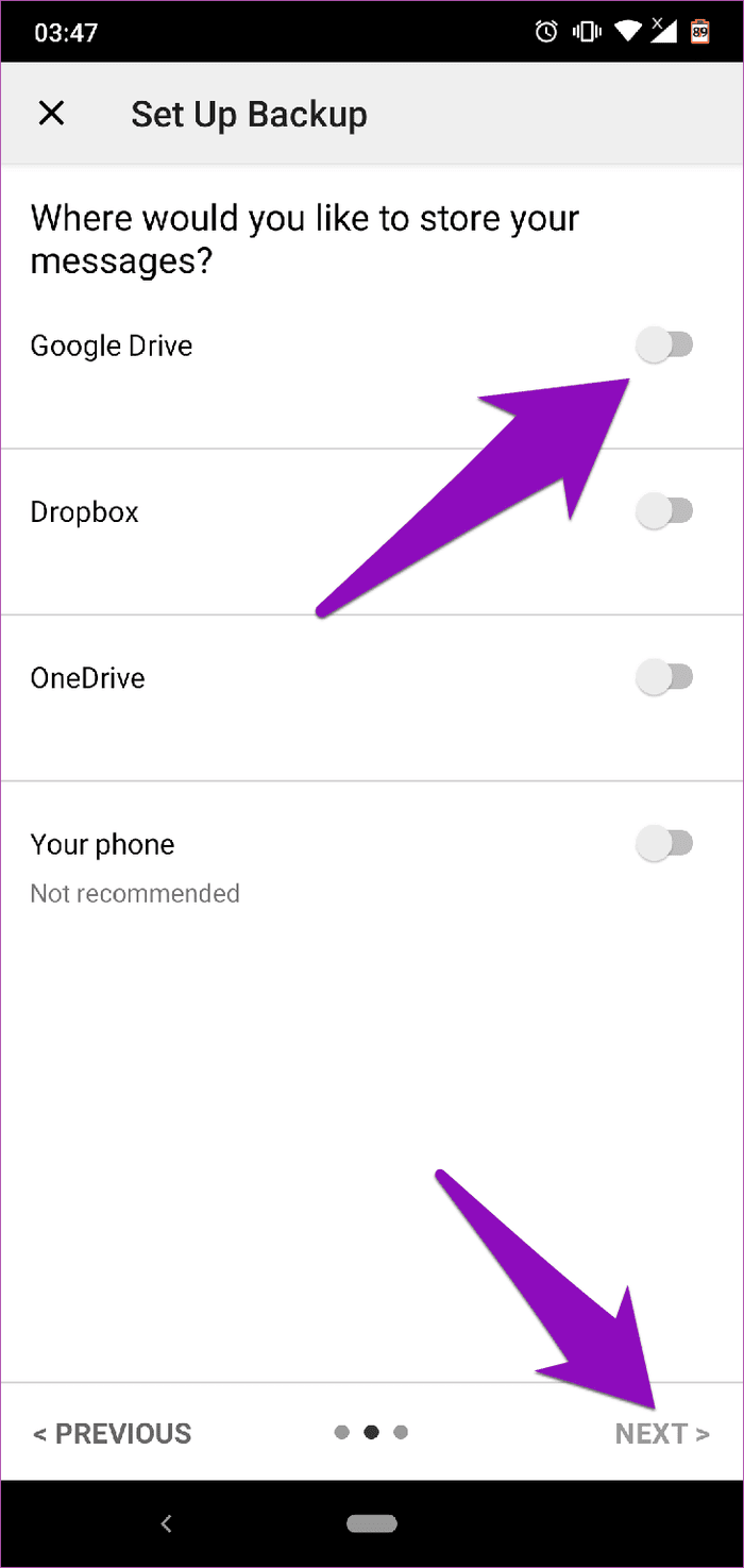 Restore Android Messages Google Drive 16