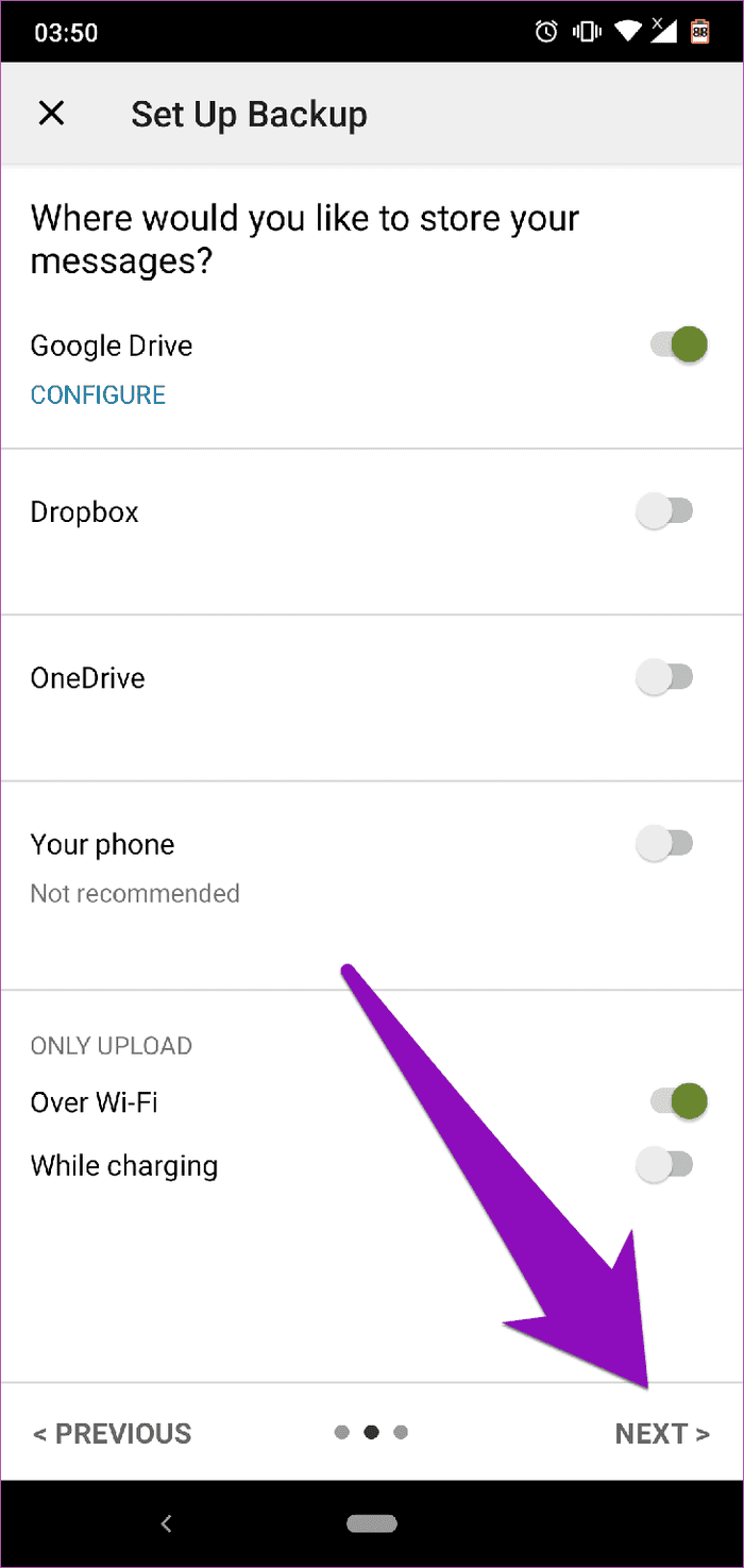 Restore Android Messages Google Drive 23