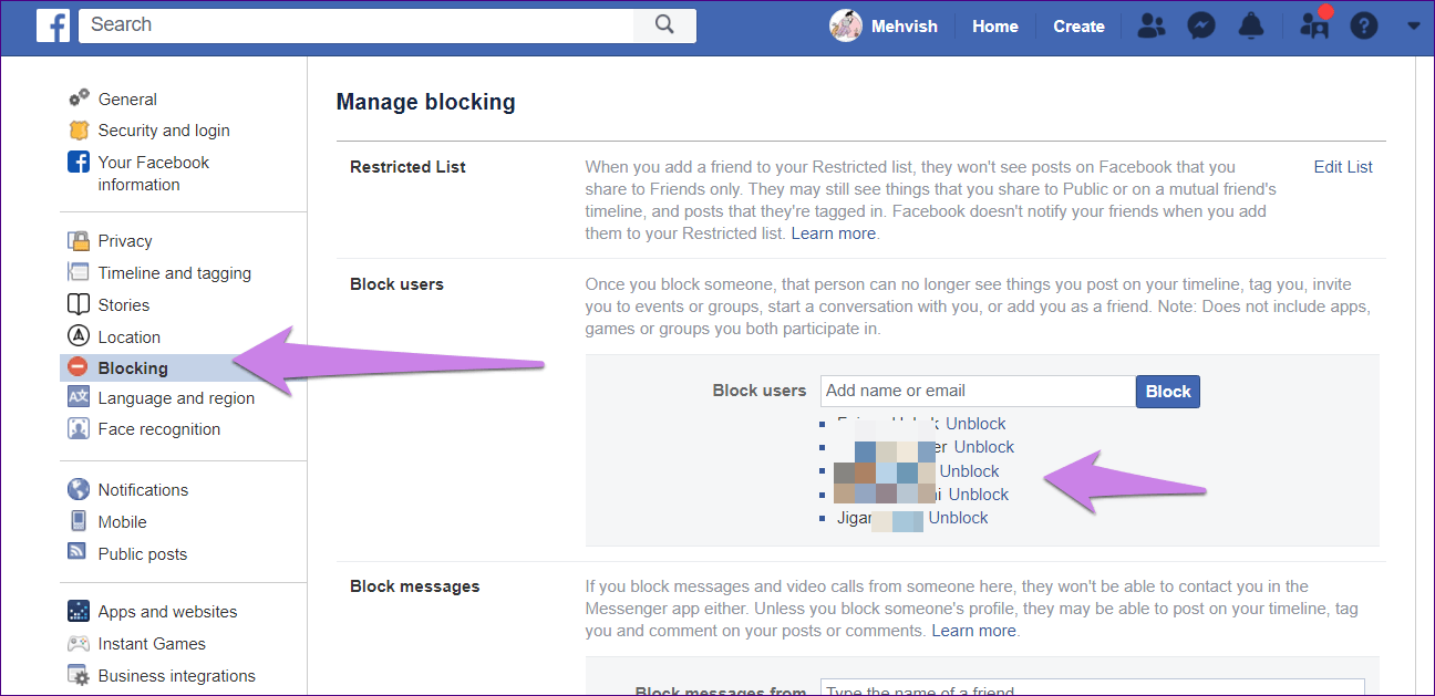 Restrict Vs Block Facebook 20