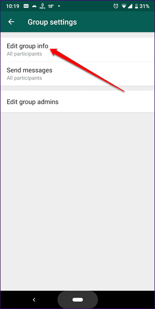 Restricted Whatsapp Group Settings 3