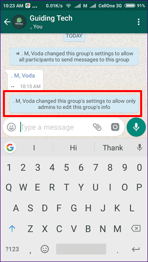 Restricted Whatsapp Group Settings 5