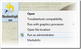 Run As Admin
