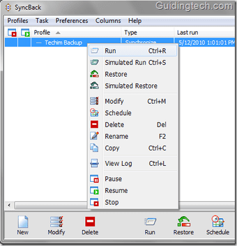 Runsyncback