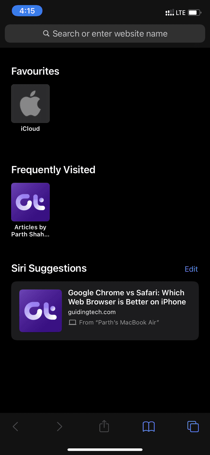 Safari ui