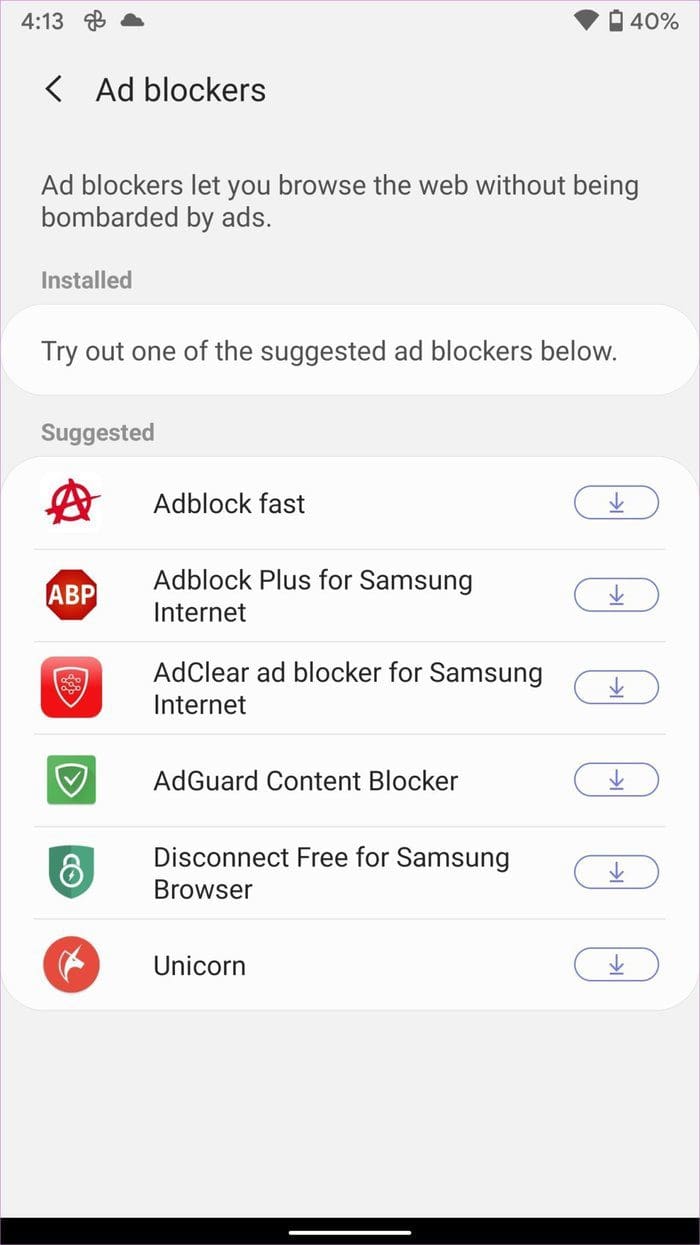 Samsung ad block