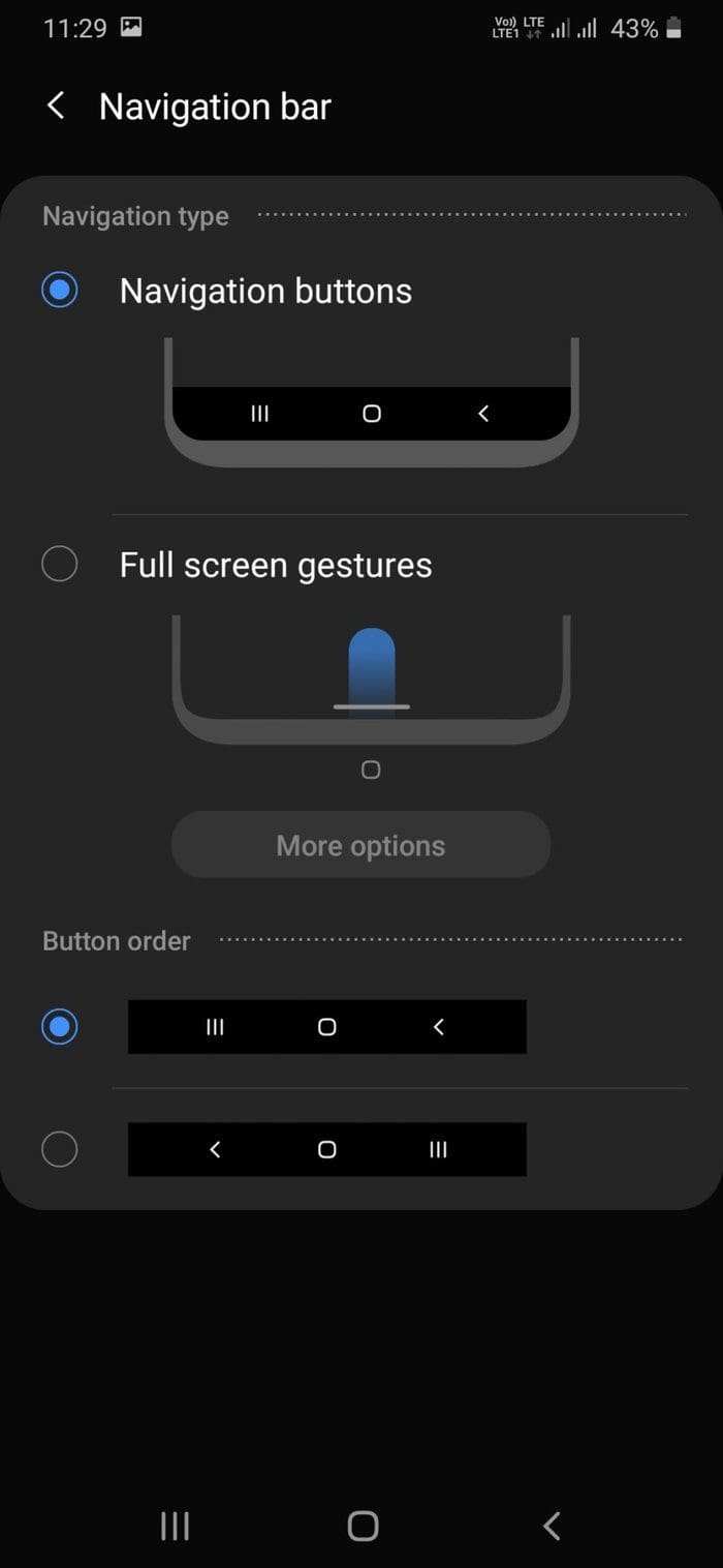 Samsung gestures
