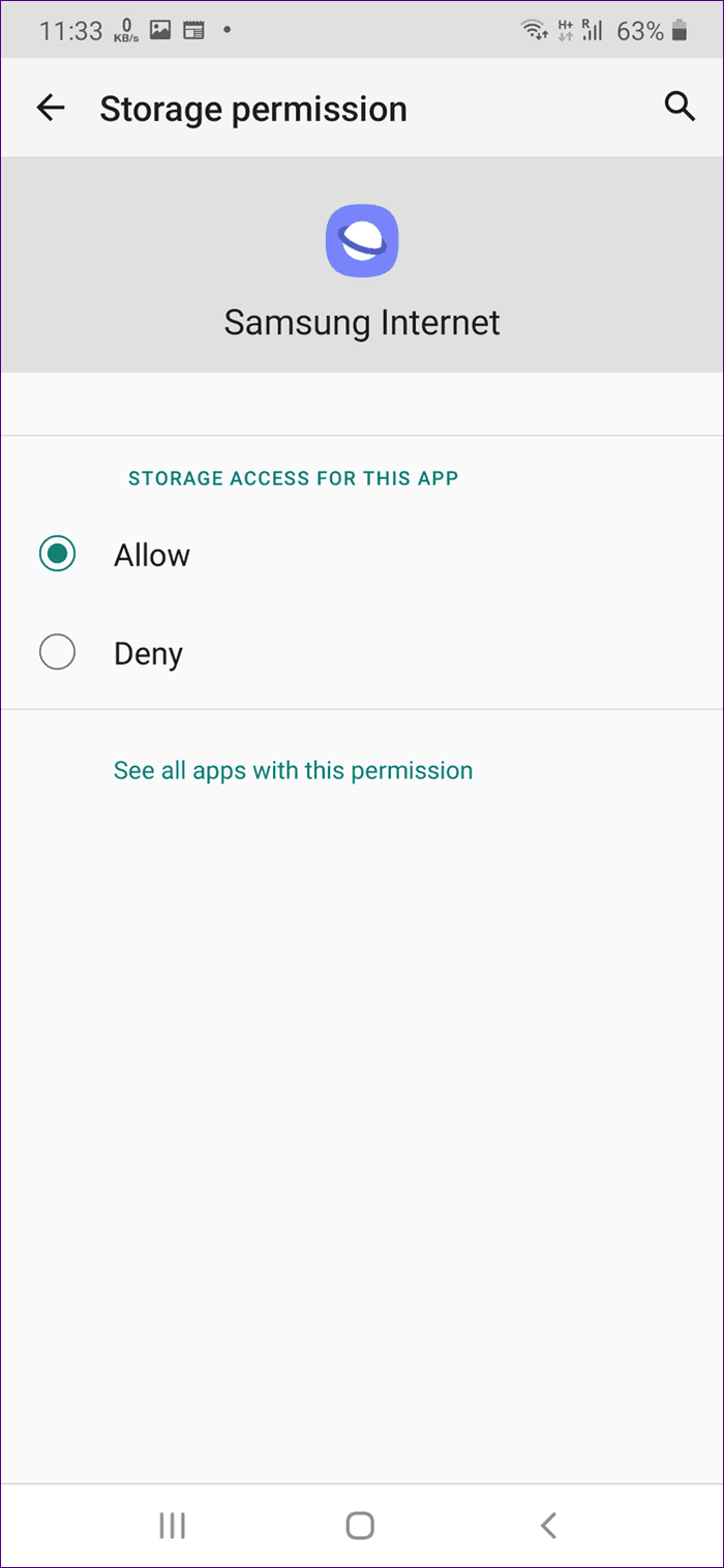 Samsung internet browser cannot download files 8