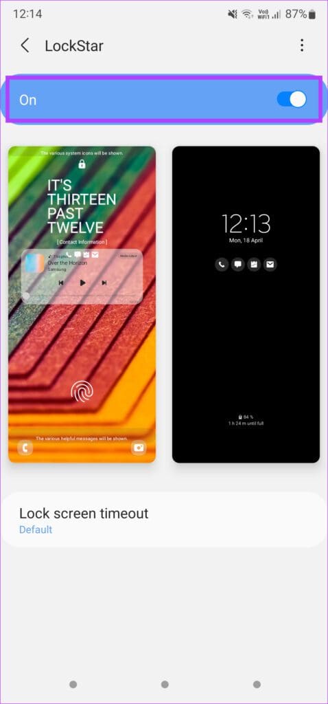 enable lock star