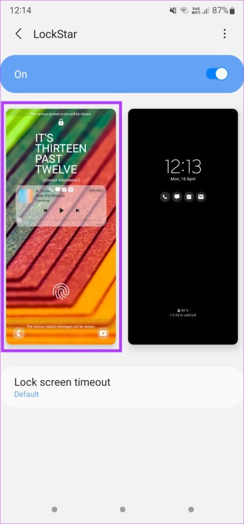 change lock screen