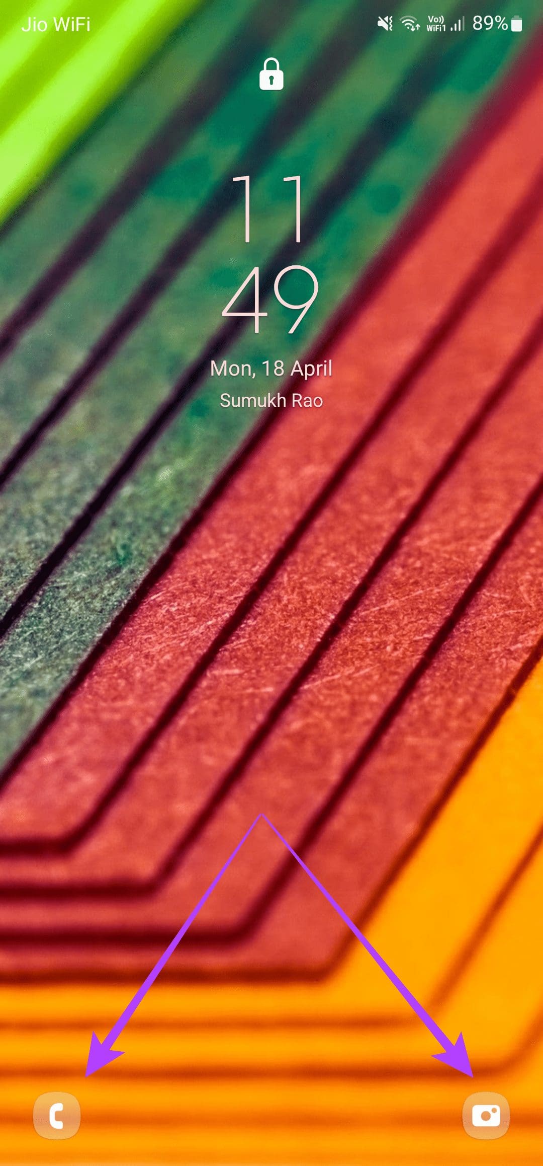 lock screen shortcuts