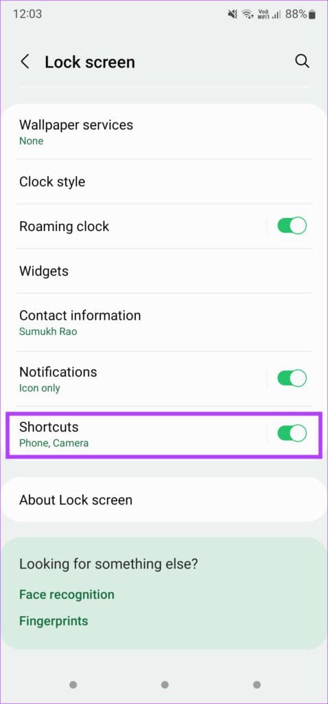 shortcuts toggle