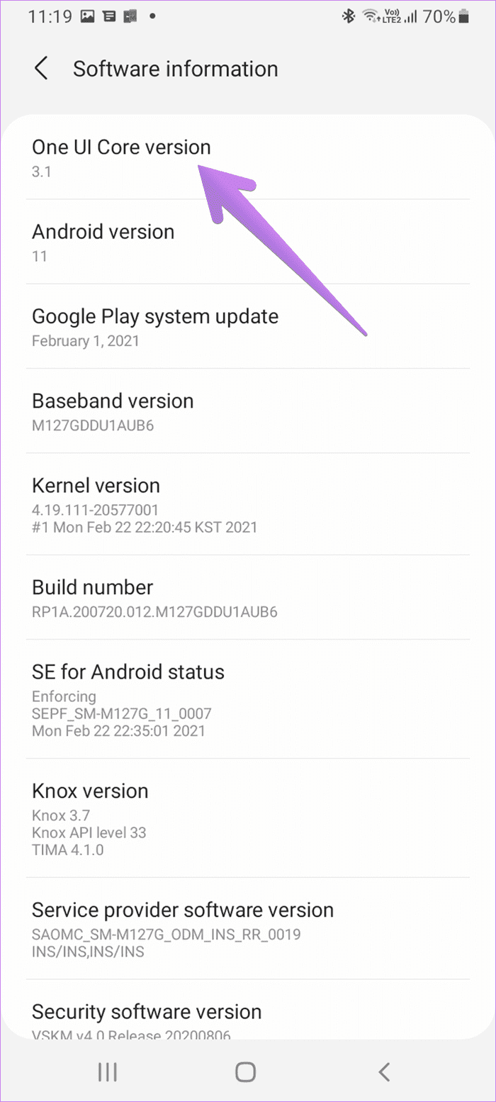 Samsung one ui vs one ui core 3