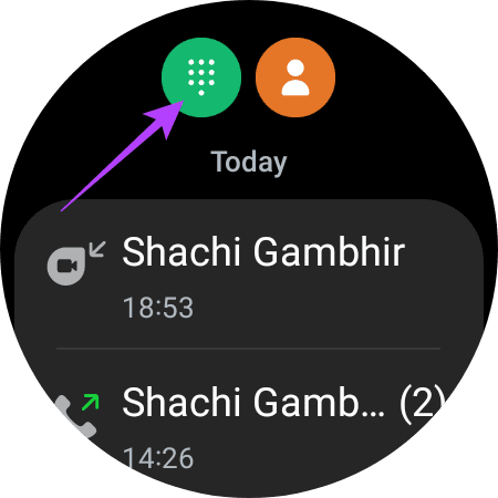 Dialer on Samsung Galaxy Watch