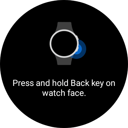 press and hold back key to launch Samsung Pay