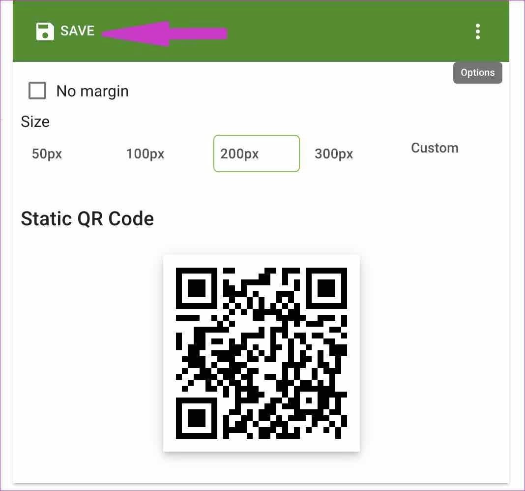 Save QR code