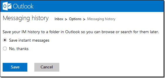 Save Instant Messages