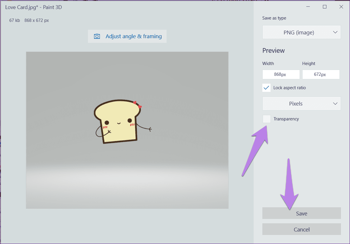 Save magic select image in paint 3d 12