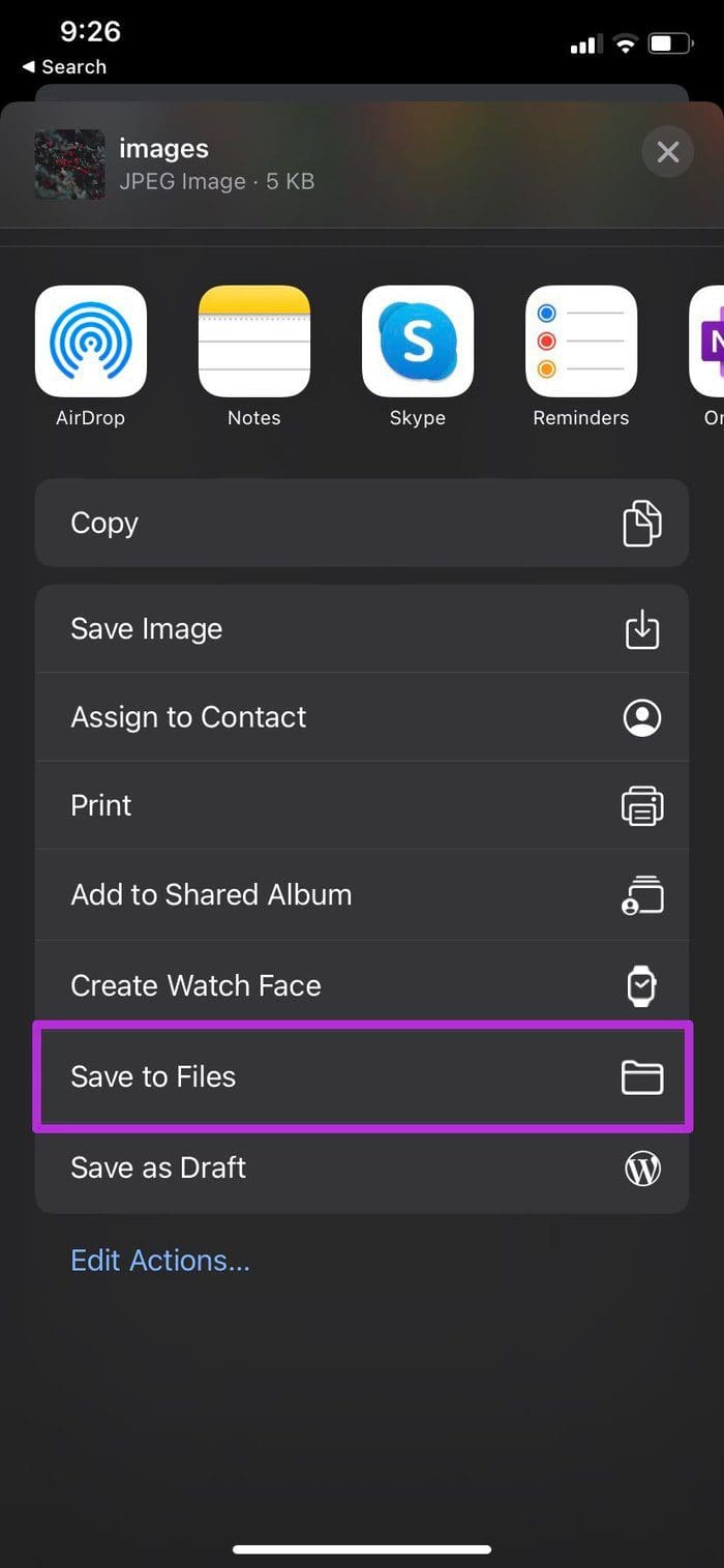 Save media to files
