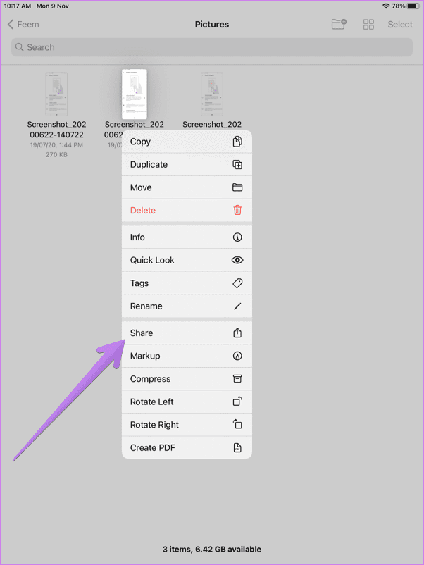 Save pictures from files app to photos app iphone ipad 2