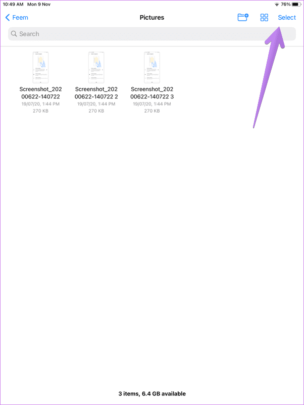 Save pictures from files app to photos app iphone ipad 3