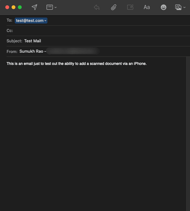 Mail app on Mac