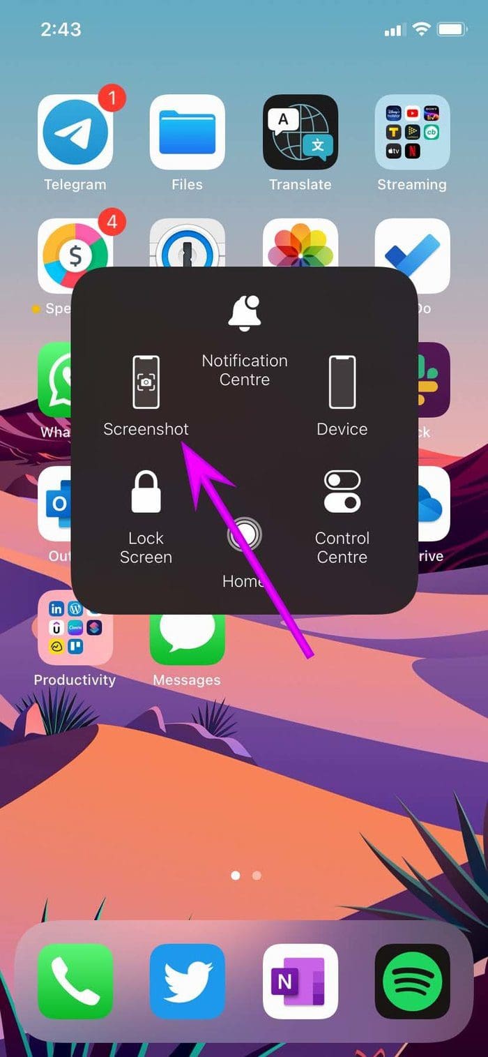 Screenshot via assistivetouch