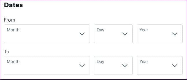 search by dates