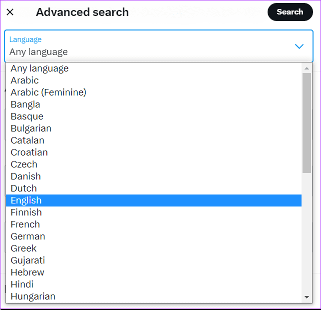 search by language