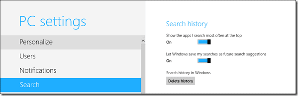 Search History