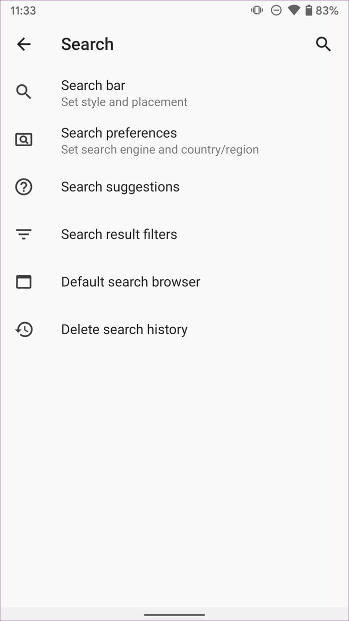Search Options