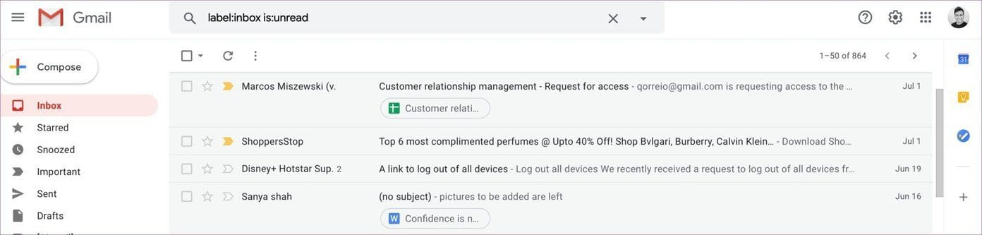 Search with lable